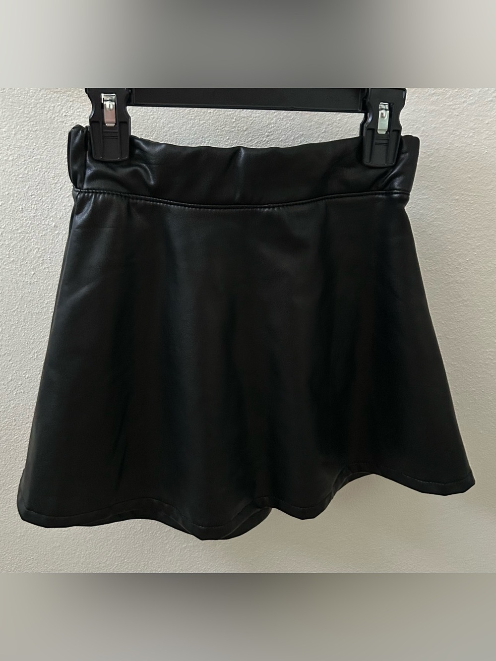 DKNY Black Faux Leather Girls' Skirt